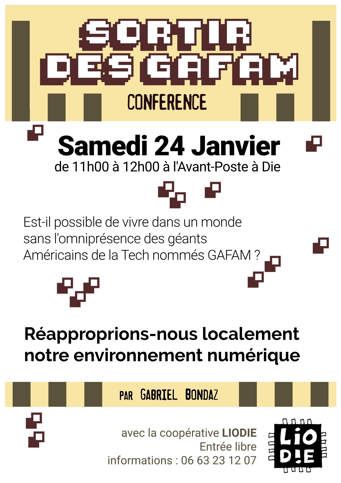 Conf&eacute;rence &laquo; Est-il possible de vivre dans un monde sans l'omnipr&eacute;sence des g&eacute;ants Am&eacute;ricains de la Tech nomm&eacute;s GAFAM ? &raquo;