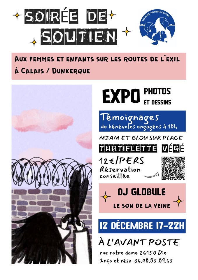 Soirée de soutien en faveur des femmes et enfants sur les routes de l’exil à Calais et Dunkerque