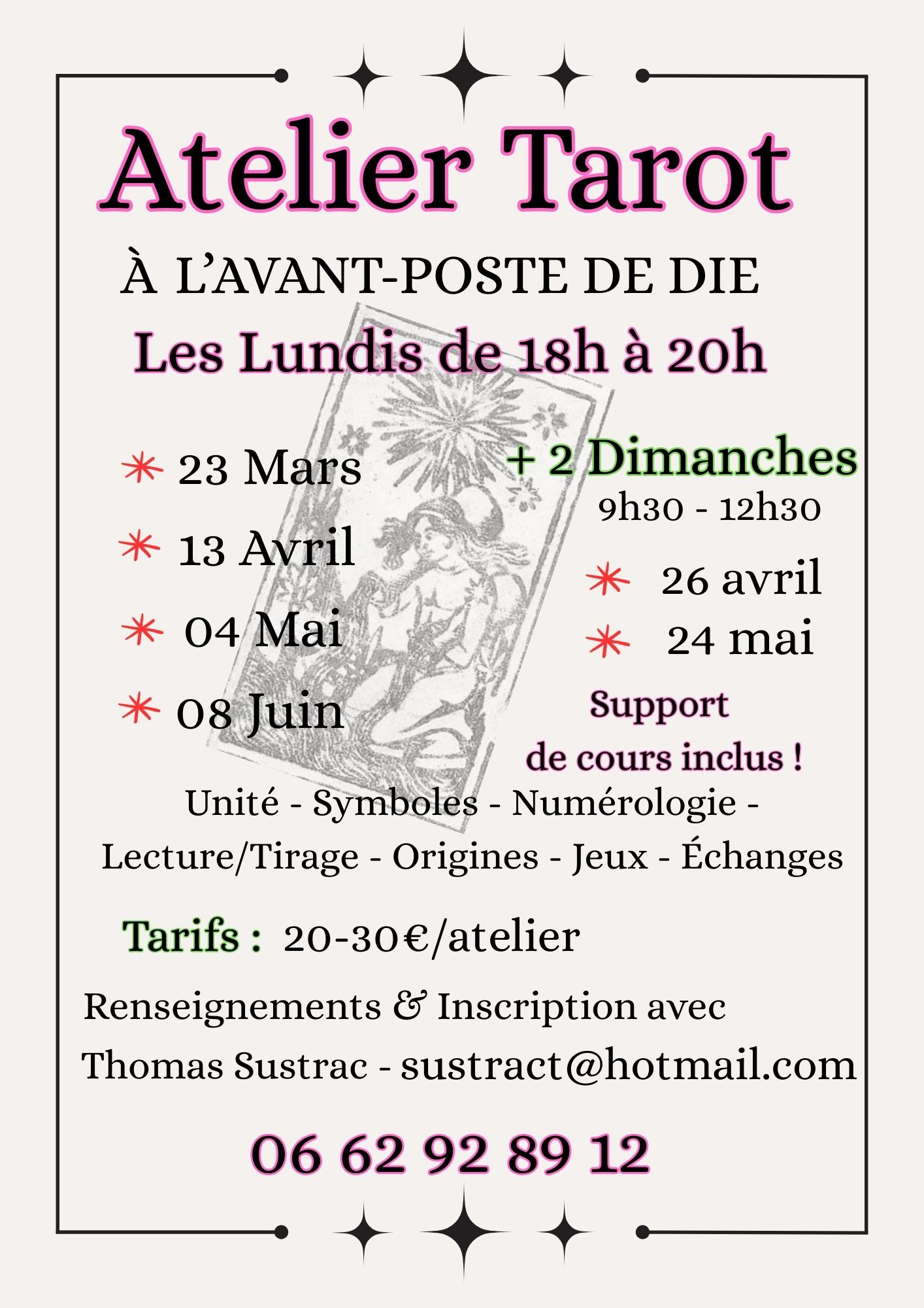 Atelier de tarot - Thomas Sastruc - 13/04
